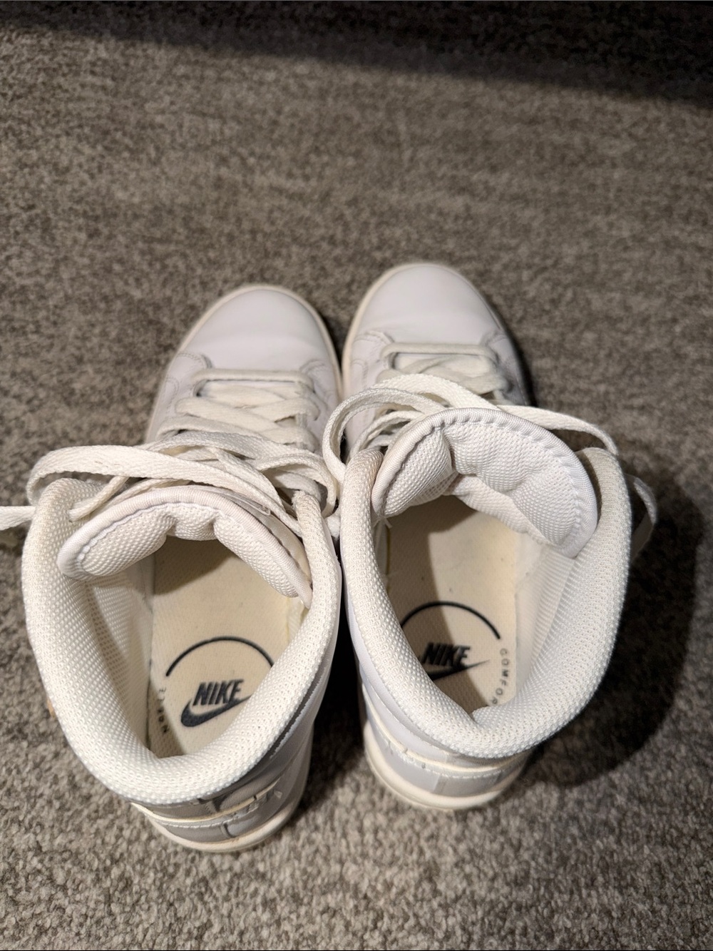Nike Off-White/White High-Top Sneakers - Picture 7 of 8
